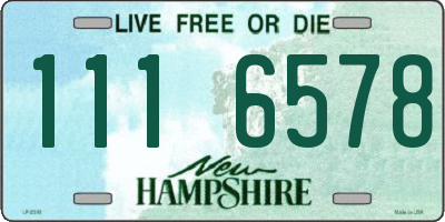 NH license plate 1116578