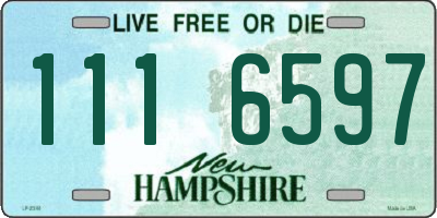 NH license plate 1116597