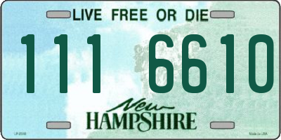 NH license plate 1116610
