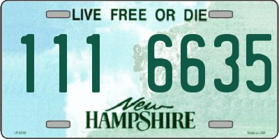 NH license plate 1116635