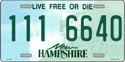 NH license plate 1116640