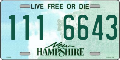 NH license plate 1116643