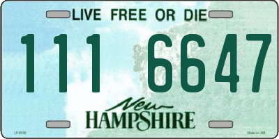 NH license plate 1116647