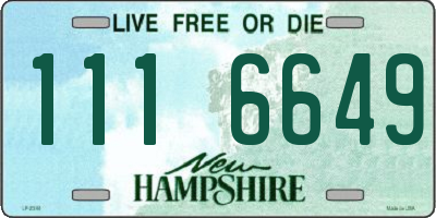 NH license plate 1116649