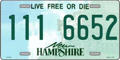 NH license plate 1116652