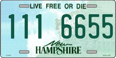 NH license plate 1116655