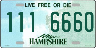 NH license plate 1116660