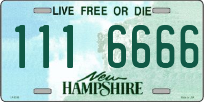 NH license plate 1116666