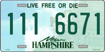 NH license plate 1116671