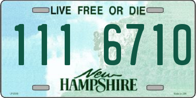 NH license plate 1116710