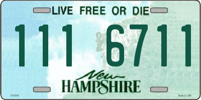 NH license plate 1116711