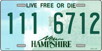 NH license plate 1116712