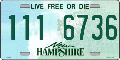 NH license plate 1116736