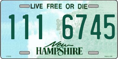 NH license plate 1116745