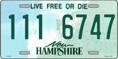 NH license plate 1116747