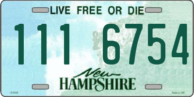 NH license plate 1116754