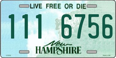 NH license plate 1116756