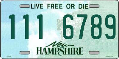 NH license plate 1116789