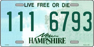 NH license plate 1116793