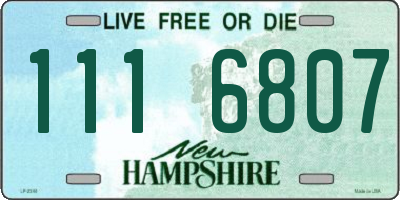 NH license plate 1116807