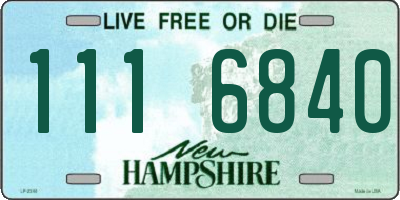 NH license plate 1116840