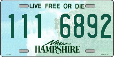 NH license plate 1116892