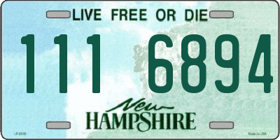 NH license plate 1116894