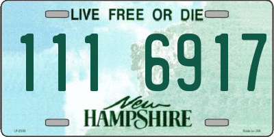 NH license plate 1116917