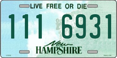 NH license plate 1116931