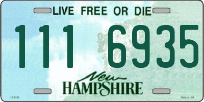 NH license plate 1116935
