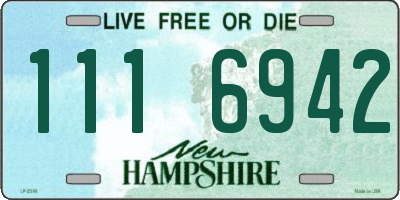 NH license plate 1116942