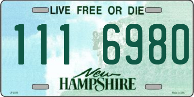NH license plate 1116980