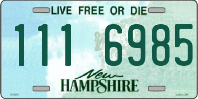NH license plate 1116985