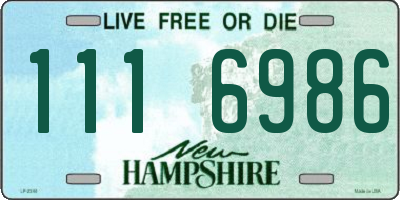 NH license plate 1116986