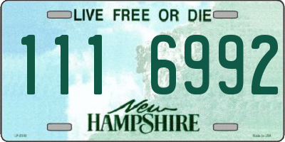 NH license plate 1116992