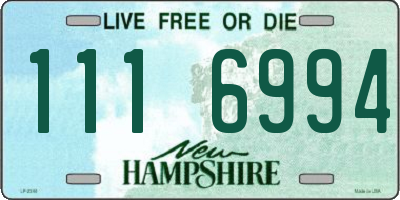 NH license plate 1116994