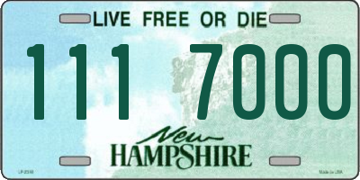 NH license plate 1117000