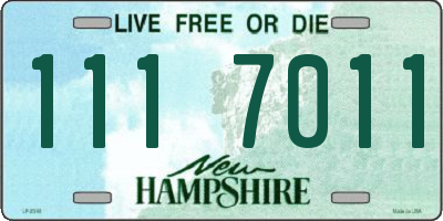 NH license plate 1117011