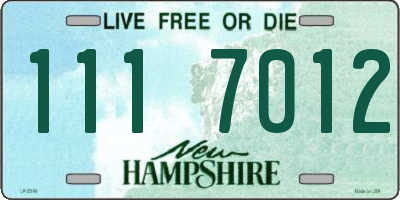 NH license plate 1117012