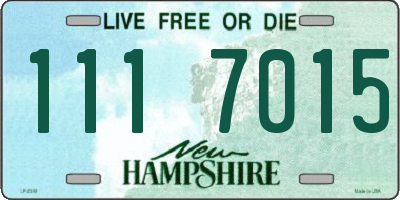 NH license plate 1117015