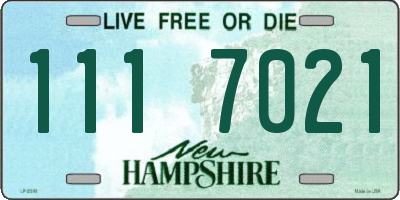 NH license plate 1117021