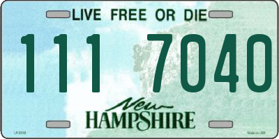 NH license plate 1117040