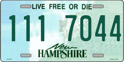 NH license plate 1117044