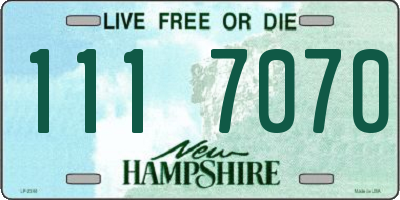 NH license plate 1117070