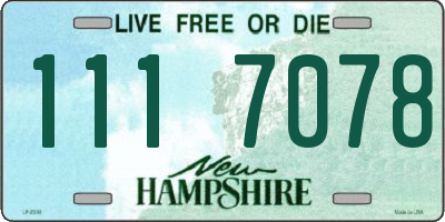 NH license plate 1117078