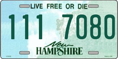 NH license plate 1117080