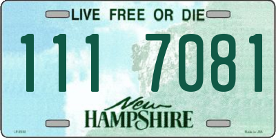 NH license plate 1117081