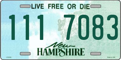 NH license plate 1117083