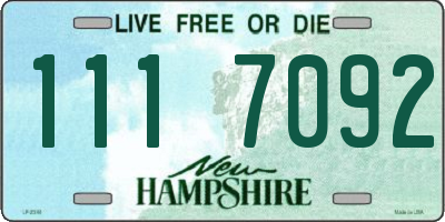 NH license plate 1117092
