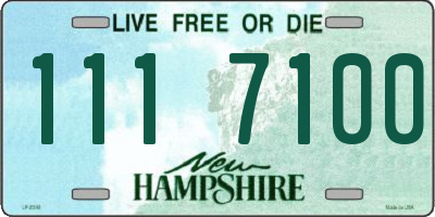 NH license plate 1117100